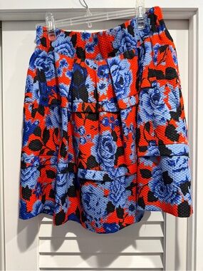 HD In Paris Floral A-Line Skirt- L